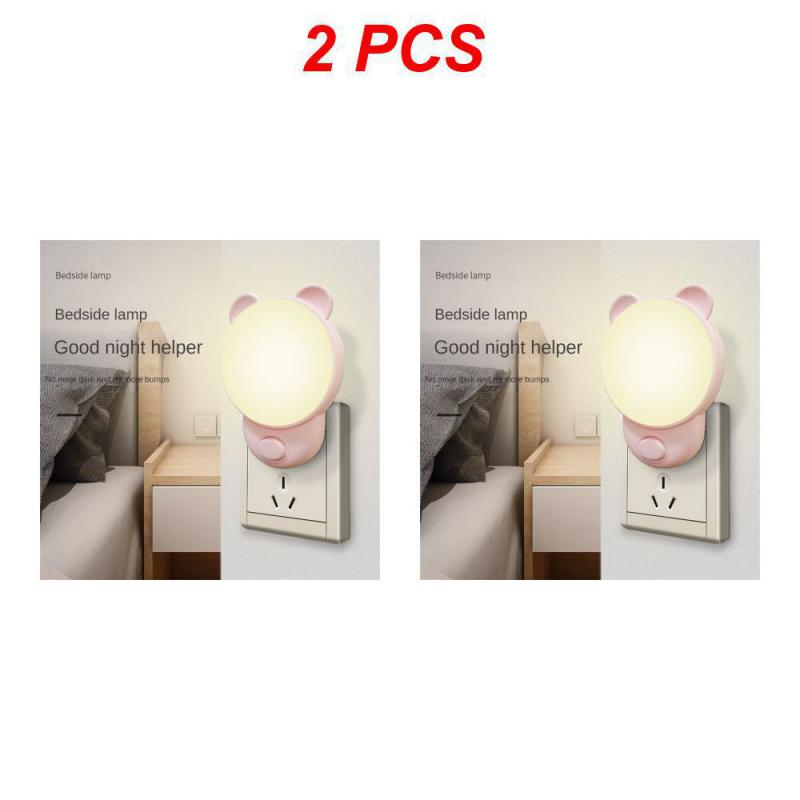 LED Steckdosen-Nachtlicht LED Dimmer Babypflege Augen Schlaflicht Schlafzimmer Schlaflicht Stecker LED Energiesparend Niedliche Mini-Lampe