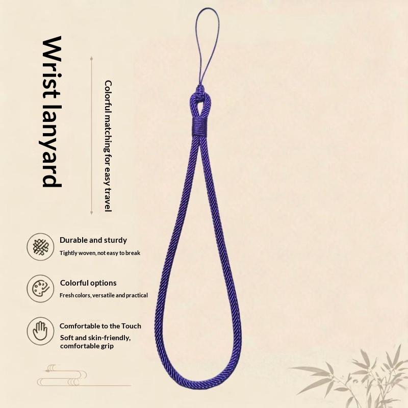 Mobile Phone Lanyard Short Wrist Rope Reinforced Color Matching Hand-Woven Pendant Female Male Accessories Anti-Loss Lanyard.