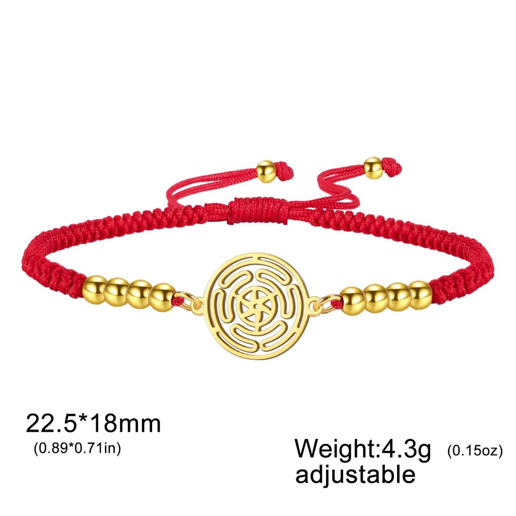 Dawapara Wheel of Hecate Bracelet Wiccan Goddess Ancient Greek Blessing Protection Prosperity Symbol Stainless Steel Jewelry