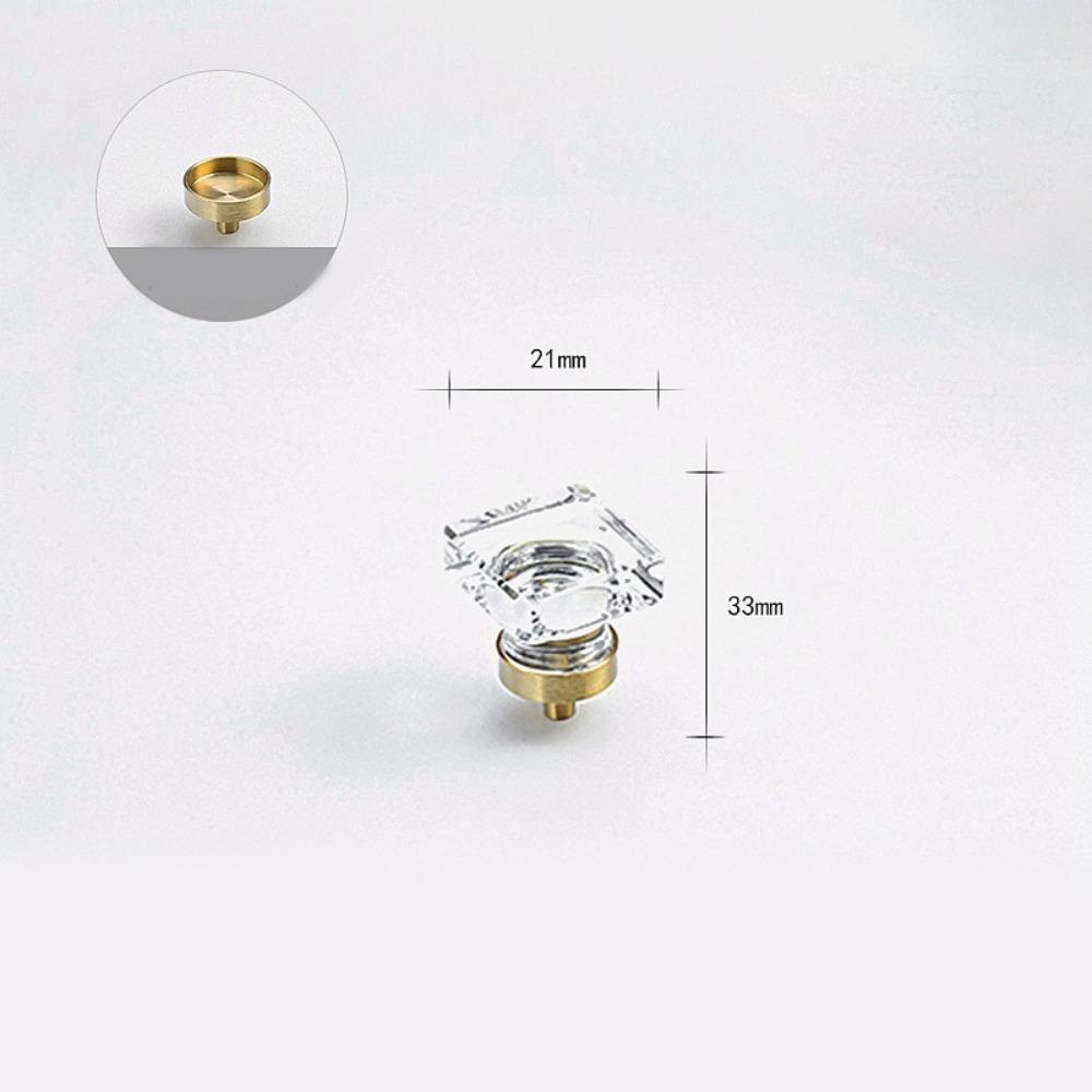 Gold Grey Transparent Crystal Cabinet Knobs Durable Excellent Design Crystal Knobs Furniture Dresser Knob for Kitchen Bathroom
