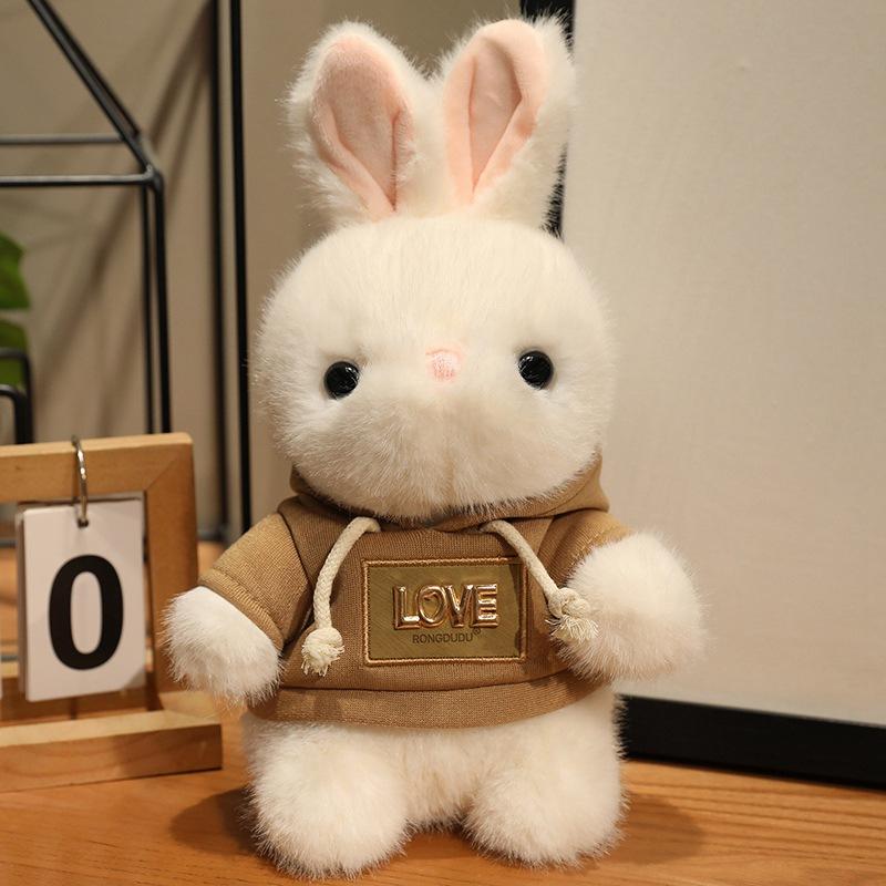 Bambola Coniglietto Carino Giocattolo di Peluche Bambola di Pezza Cuscino per Dormire per Bambini Regalo di Compleanno per Bambine