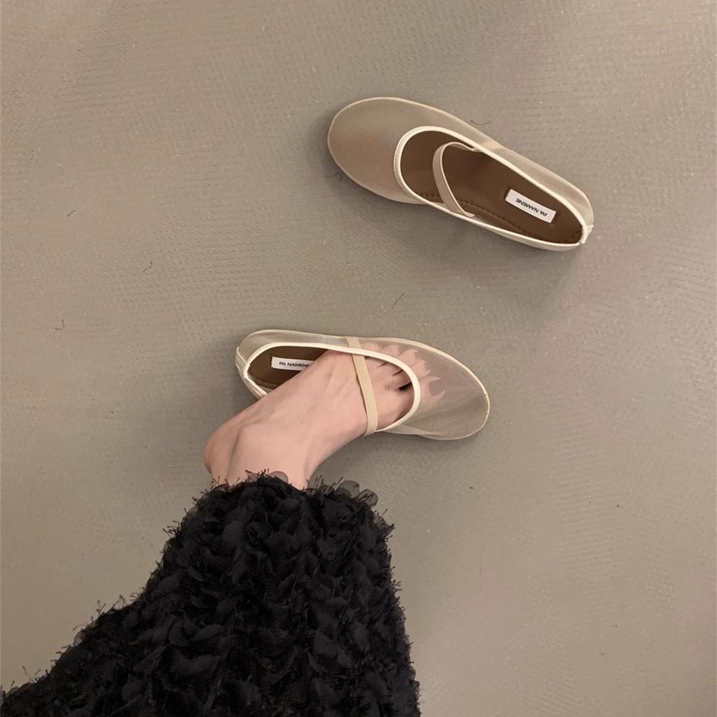 Internet Celebrity Explosion a Pedal Slippers Women 2025 Autumn and Winter New Velcro Casual Wear Mao Mao Slippers Women Wear