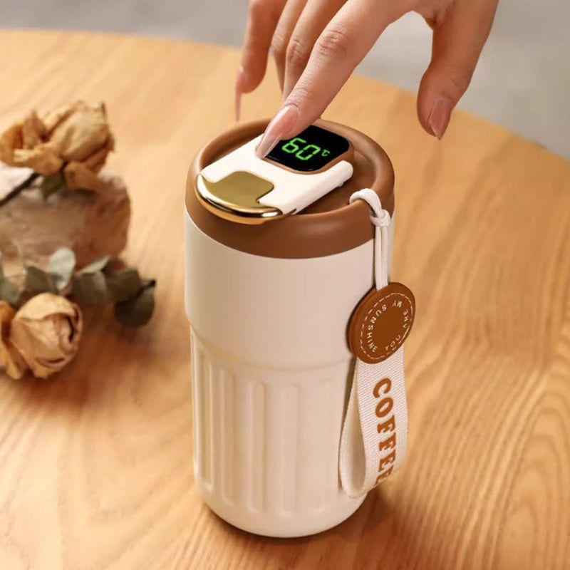 450ml Stainless Steel Coffee Cup Smart LED Temperature Display Thermos Bottle Coffee Mug Travel Mug Insulated Tumbler
