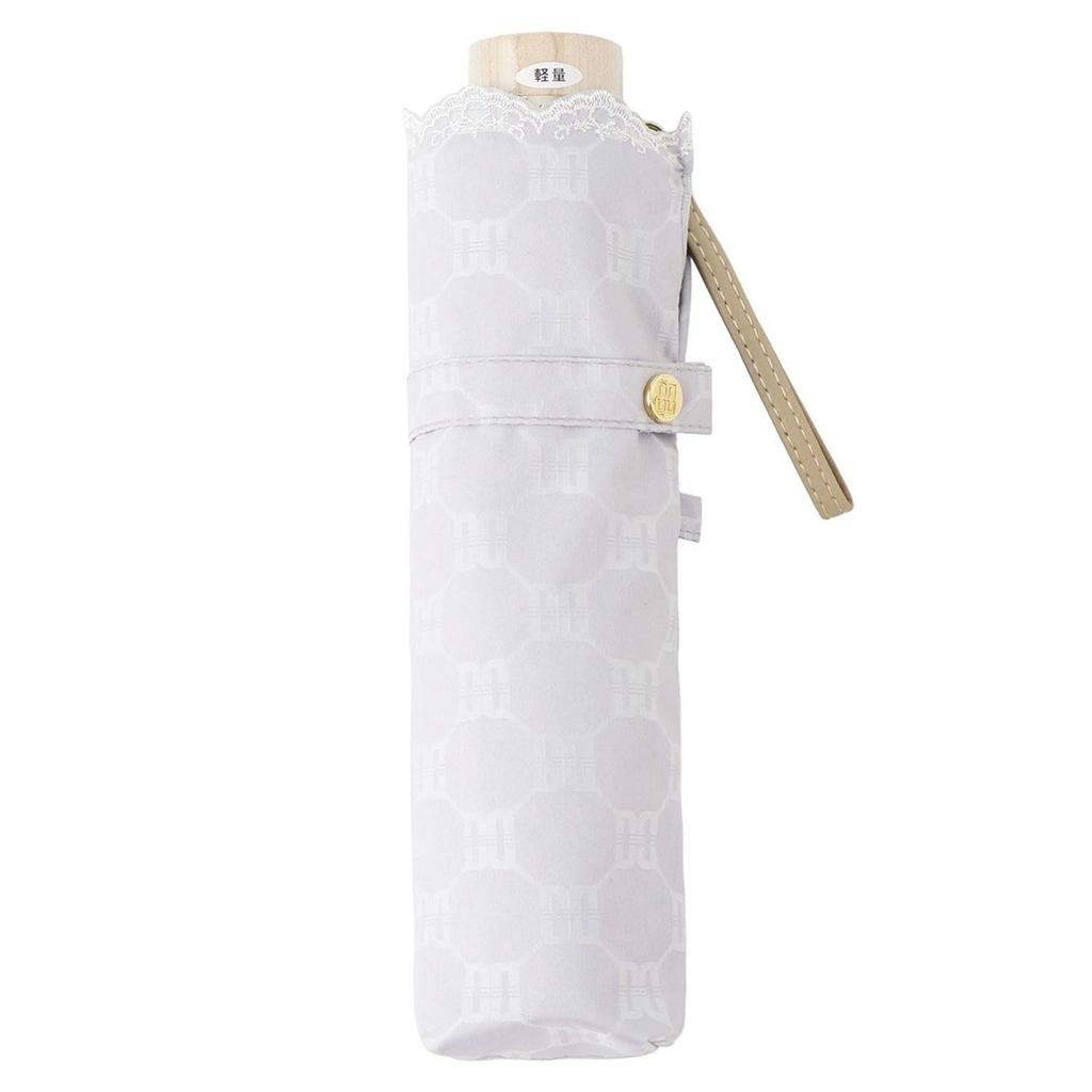 Moonbat Folding Parasol for Made in Suitable for Sun and Premium Light Heat and UV Jacquard Gray "Dachshund" Women, Japan, Rain, Blocking, Protection,