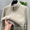 Mens Fleece Lined Hooded Sweatshirt Jacket Windproof Inner Layer Outdoor Daily Wear
