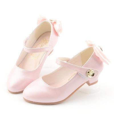 Zapatos Infantiles Nuevos Casuales Hebilla Brillante Niños Tacón Alto Zapatos de Niña Moda Princesa Fiesta de Baile Bodas Sandalia27-38