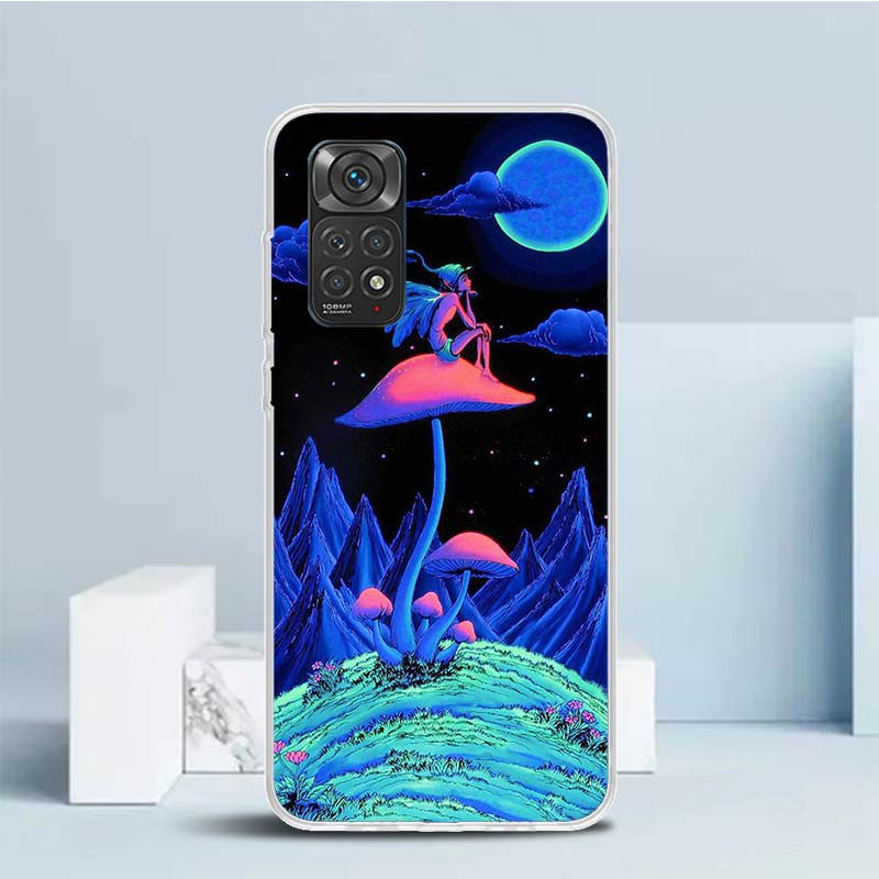 Weird Mushroom Psychedelic Soft Cover for Xiaomi Redmi Note 15 14 13 12 Pro Plus Phone Case 14S 11S 11T 11E 10S 10 4G Pattern Sh