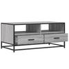 Coffee Table Gray Sonoma 100x50x45 Cm Particleboard and Metal