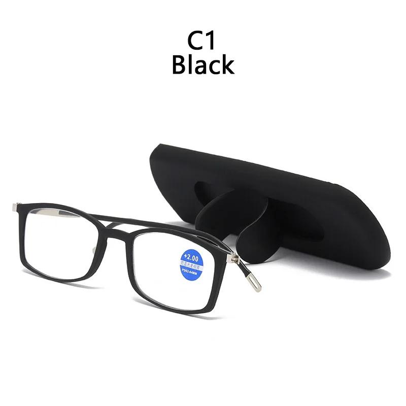 Portable Ultra Thin Reading Glasses With Phone Stands Glasses Case Mini Wallet Presbyopia Eyeglasses Full Frame +1.5 +2.0 +2.5