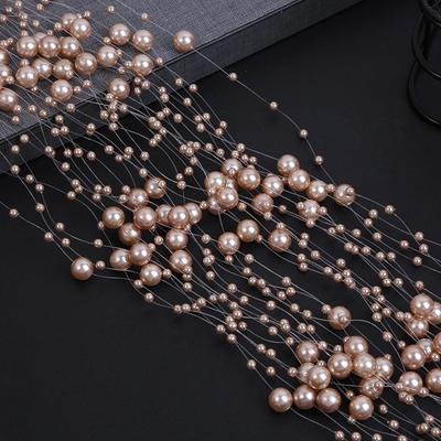 Imitation Pearl Fishing Line Pearls Colorful DIY Artificial Pearls String Multi-Size 3-8mm Pearls Beads Chain