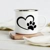 Lustiger Dackel-Druck Kreative Emaille-Tasse Kaffee-Weintassen Cartoon-Hunde Pfote Party-Getränk Bier Saft Milch Tassen Geschenke für Liebhaber Hund
