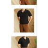 Fashionable Design Short Sleeve Polo Shirt Men Vintage Breathable Casual Knit Lapel T-shirt