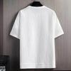 Men's 2024 Summer White Solid Color Loose Short Sleeve T-Shirt