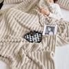 Soft Blanket Winter Warm Bedspread On The Bed Office Thicken Blankets INS Solid Color Sofa Cover Plaid Bedroom Decoration