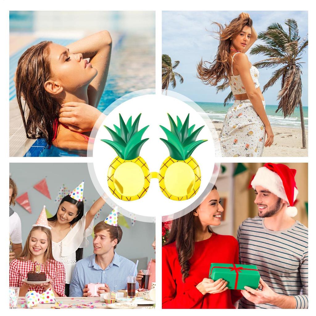 Funny Hawaiian Glasses Beach Sunglasses Party Sunglasses Hawaiian Tropical Pineapple Eyewear Summer Beach Birthday Party Decor