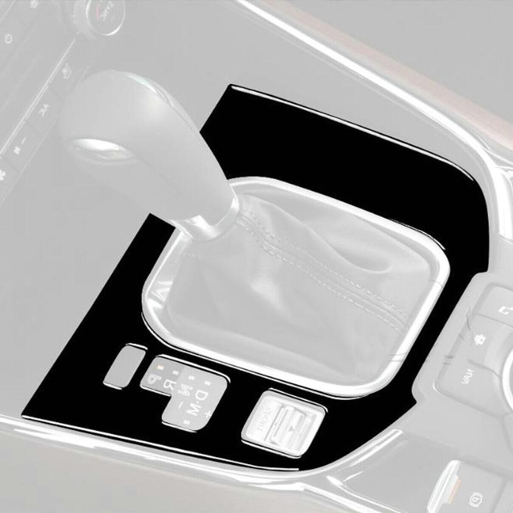 Car Center Console Gear Shift Panel Cover Trim Interior Accessories for Mazda CX9 CX-9 2016 2017 2018 2019 2020 2021 2022 (Glossy Black)