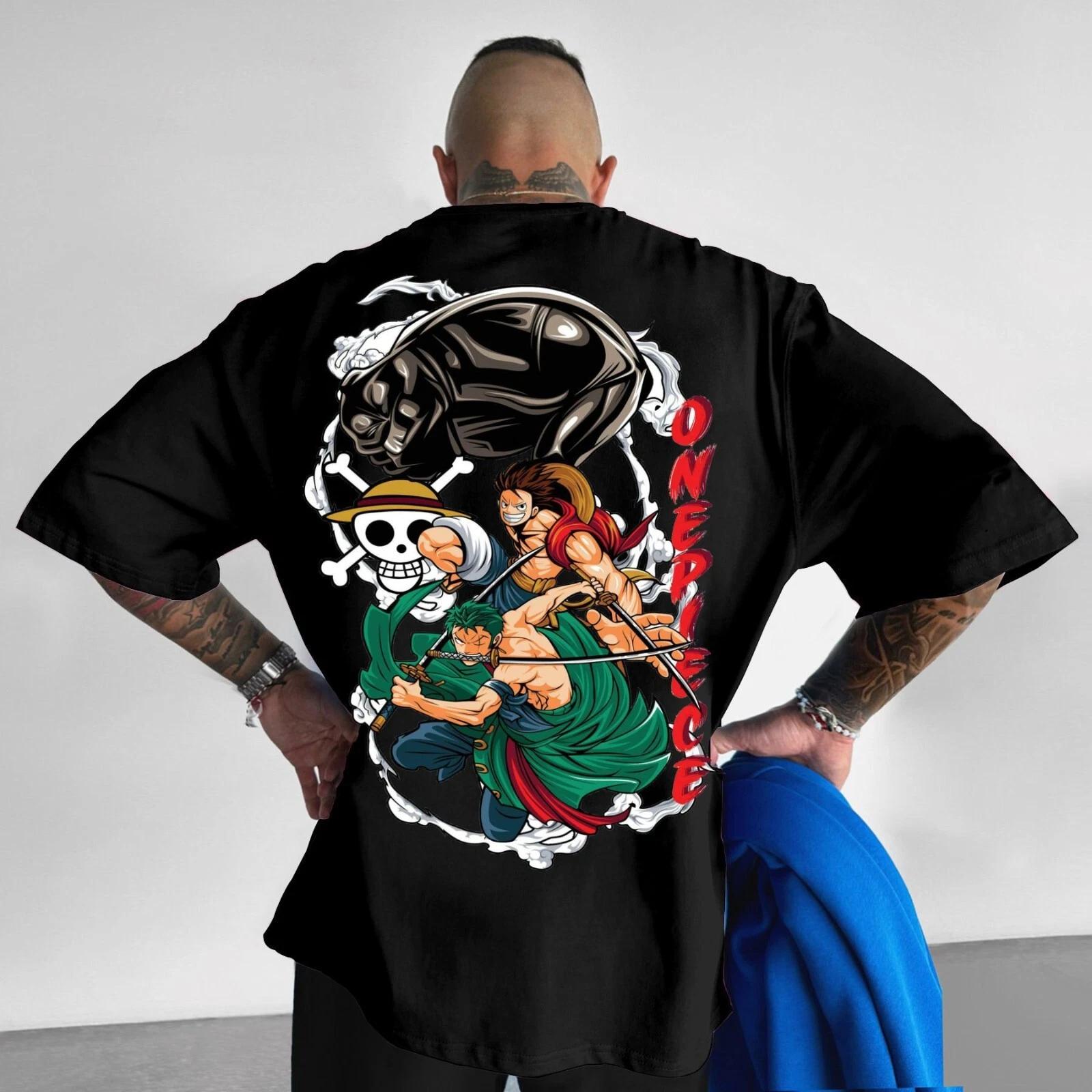 

One Piece Luffy Zoro Cosplay Anime Manga Sports T-Shirt Tee Cotton Cotton S