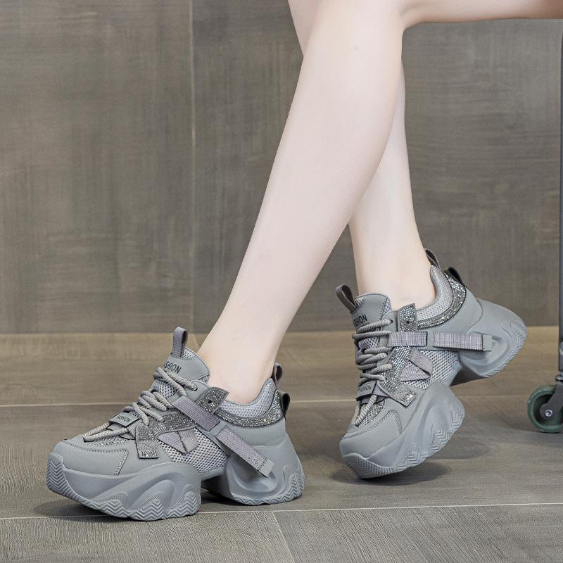 2512 Dad Shoes Women's Summer Mesh Breathable Versatile Dad Shoes Student Sports and Leisure Shoes