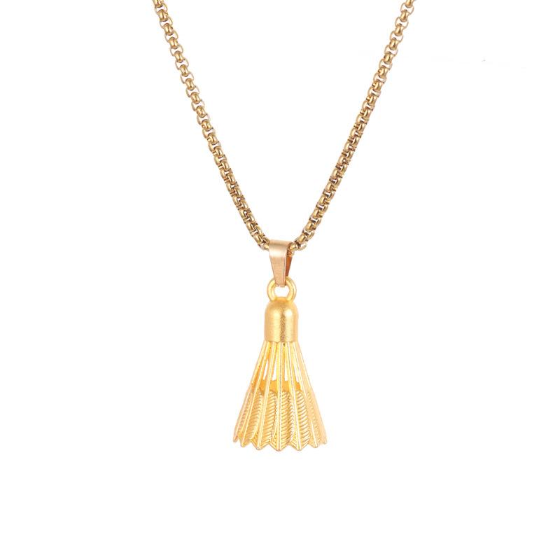 Simple Badminton Racket Necklace for Men and Women, Versatile Punk Hip-hop Pendant Pendant