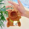 Viral Capybara Backpack Charm: Plush Toy Keychain and Pendant
