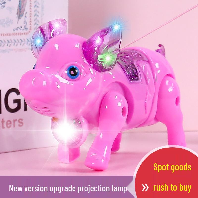 Dancing Singing Piggy Toy with LED Leash - Children's Entertainment Toy