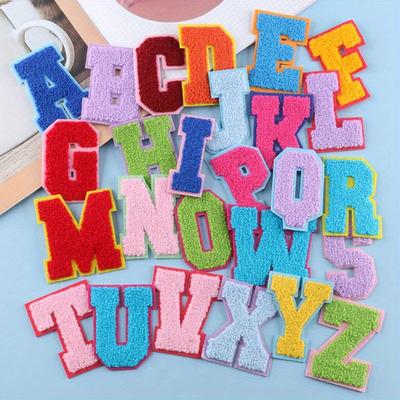 Fashion Colorful Letter Embroidered Patch, Heat Transfer Sew On Clothes Decorative Patch