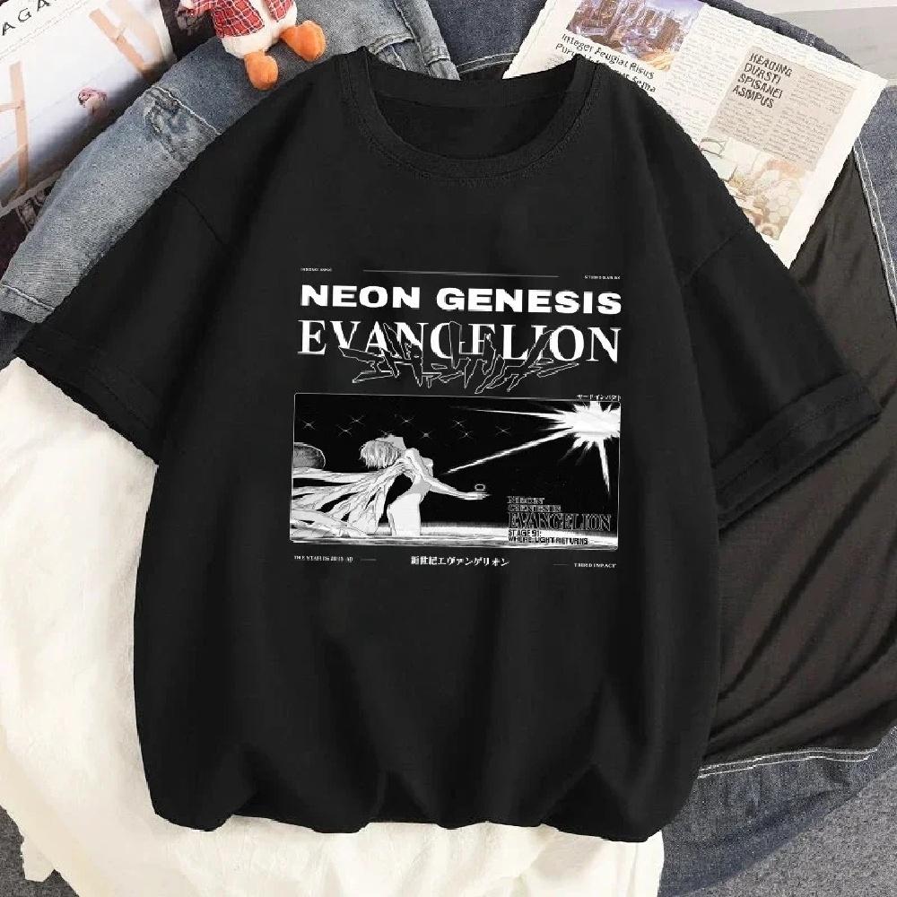 Ayanami-Rei Grafické tričko Anime New Century-Evangelion Potištěné tričko Léto Pánské Ležérní Krátký rukáv Streetwear Tričko Topy7