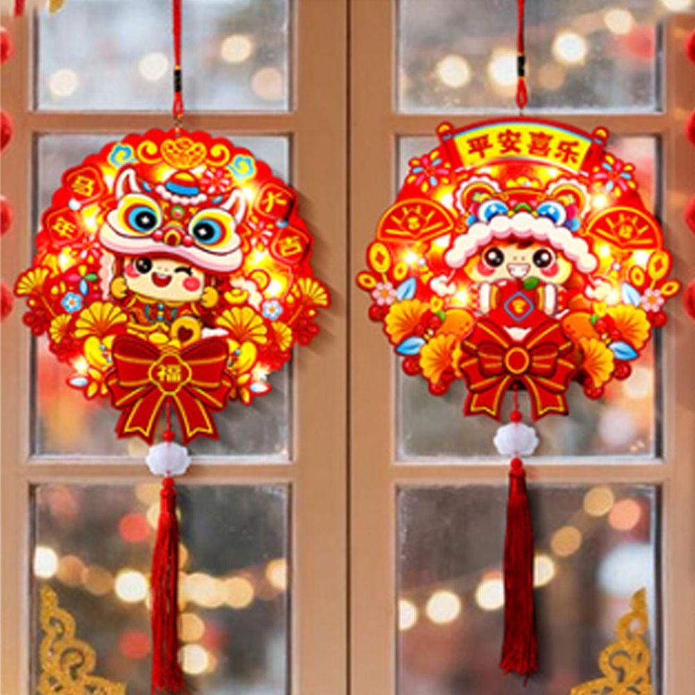 Blessing Year of The Horse Lantern DIY Cartoon Chinese Character Sticker  Home Party Decor