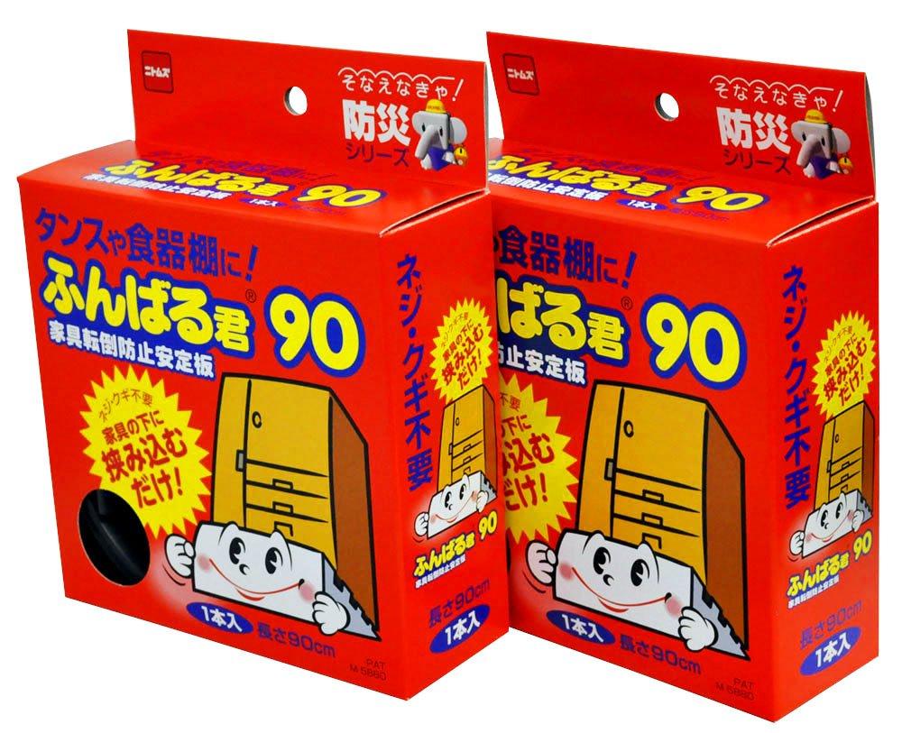 

[Bulk Purchase Set] Nitoms Furniture Tip-Prevention Stabilizer, Funbaru-kun, 90cm x 2-Pack