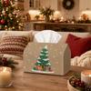 1pc Party Tissue Box, Christmas Classic Holiday Festive, Multifunctional Tissue Holder, Decorated Fir Tree Gift Box Set, Outdoor Party Supplies, Every