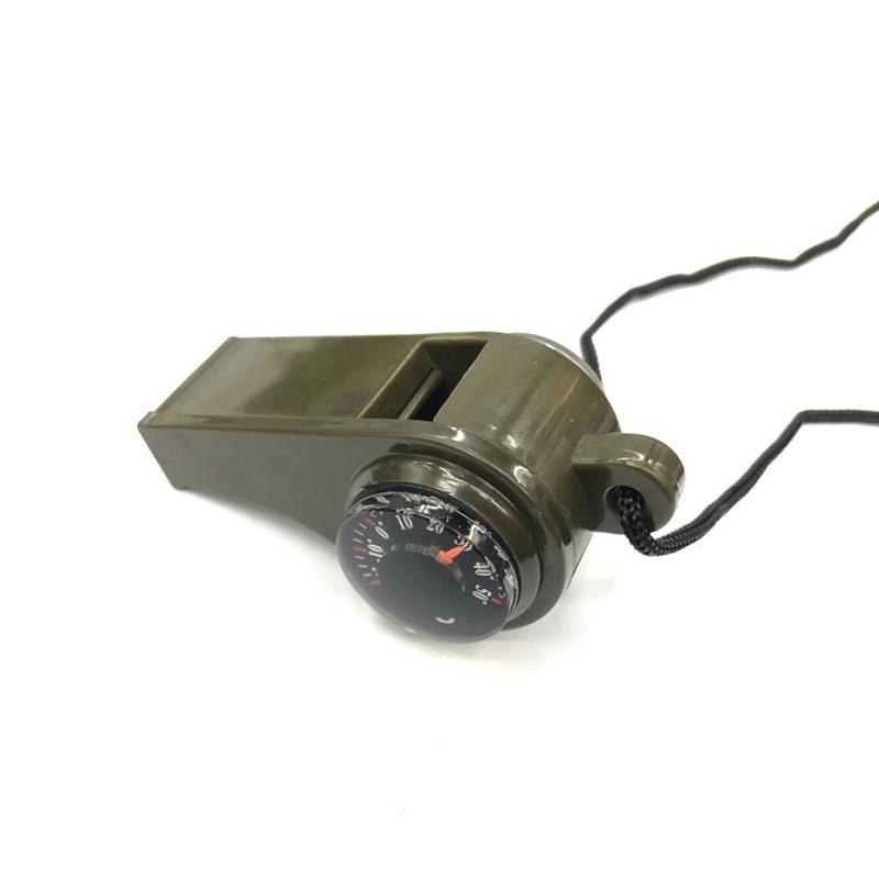 Outdoor Whistle Multifunctional 3 In 1 Survival Whistle With Compass Thermometer Referee Whistle Camping Hiking Tools Equipment