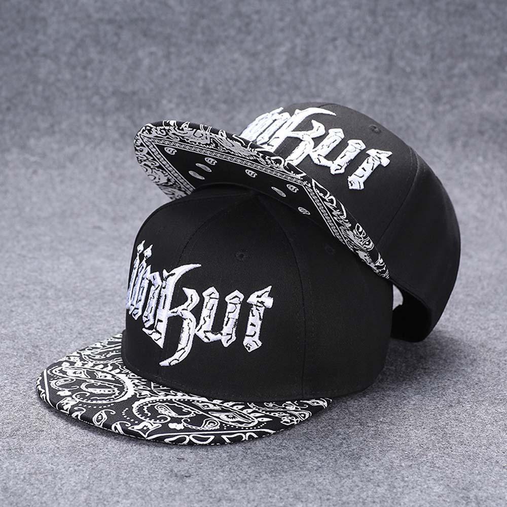Adjustable Letter Embroidery Flat Brim Hat Sunscreen Street Style Baseball Cap Outdoor