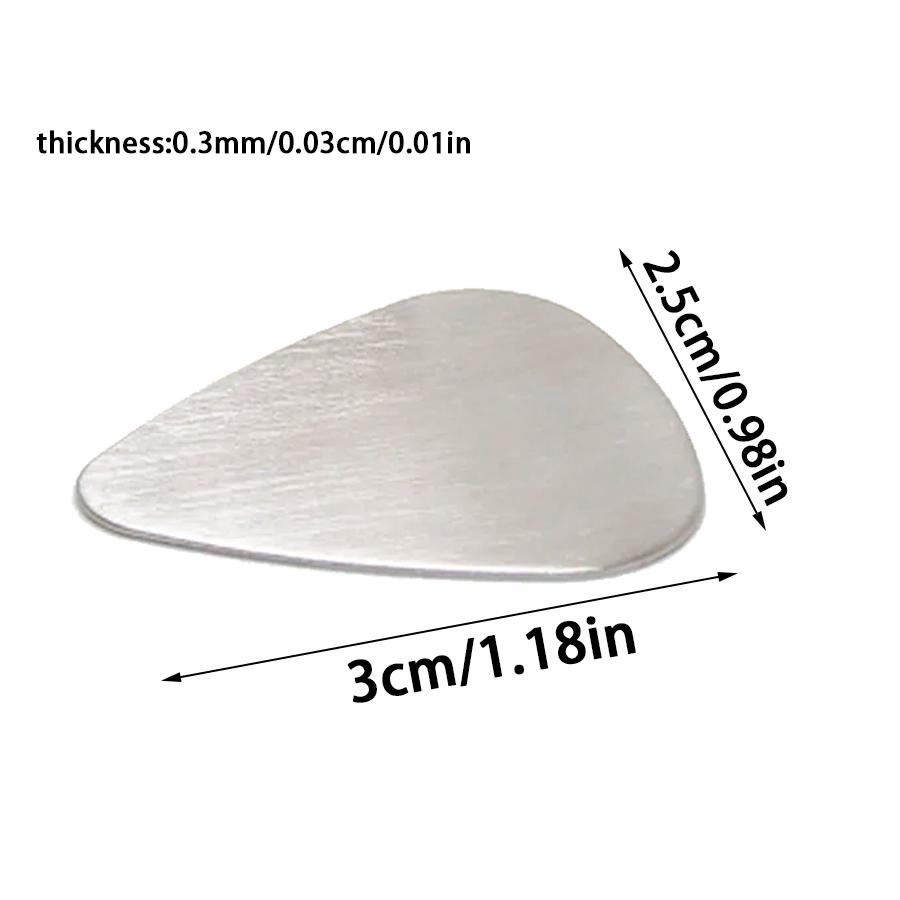 10/20pcs Stainless Steel Guitar Picks String Instrument Mental Paddles for Bass Ukulele Musical Universal Accessories XJM