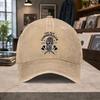 Old Lumberjack Skull Washed Baseball Cap Unisex Adjustable Vintage Hat