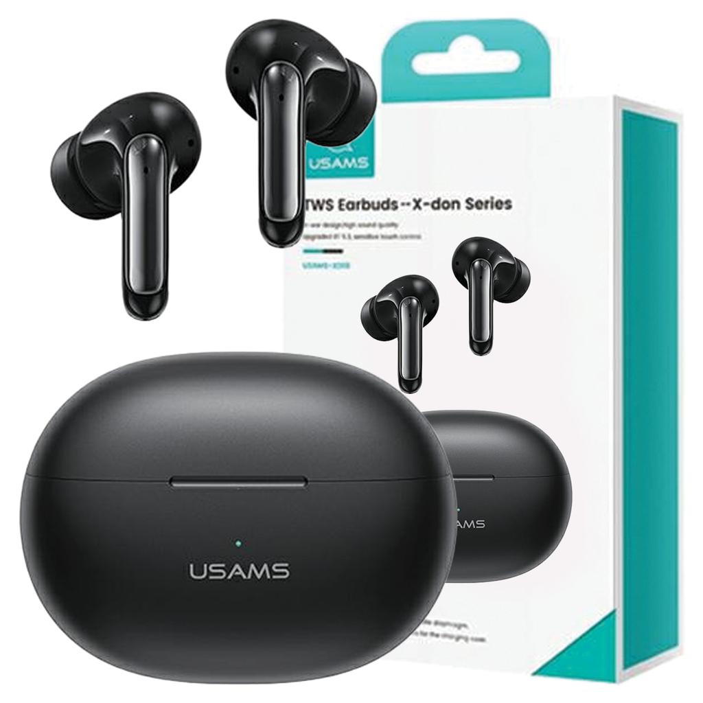 Usams Słuchawki Bluetooth 5.3 Twsx-Don Series Dual Mic Enc Bezprzewodowe Czarny/Black Bhuxd01 (Sams-Xd18)