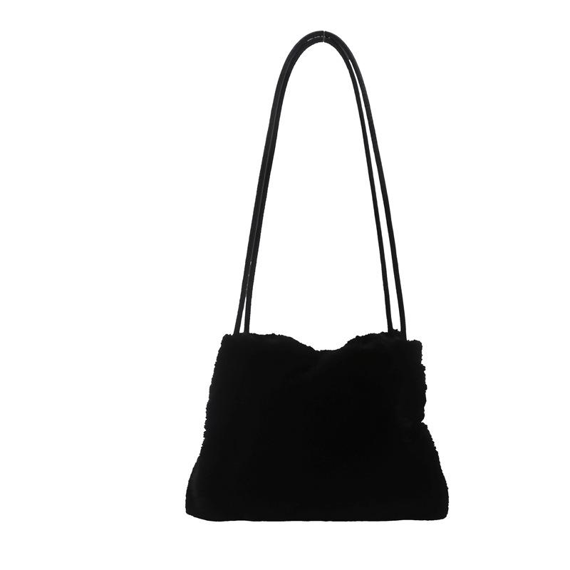 Plush Underarm Bag Cute Literary Lightweight Simple Casual Bag Fashionable Versatile Shoulder Bag Tide