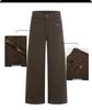 Yongfang Unisex Retro Wide-Leg Work Pants with Button Pocket Design