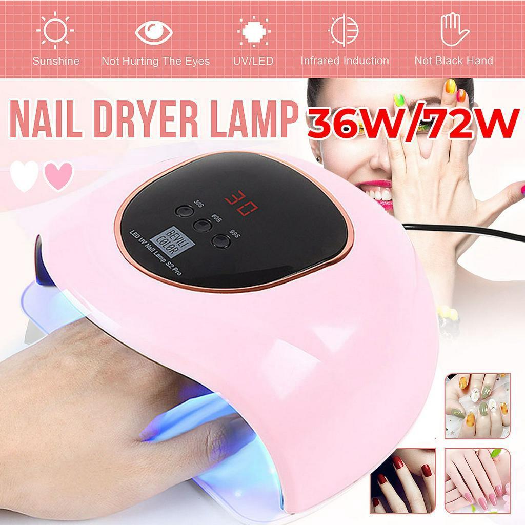 36W/72W 30s/60s/90s Auto Sensor UV LED Nail Lights For LED UV Gel Polish Curing Ice Lamp Professional Nail Dryer