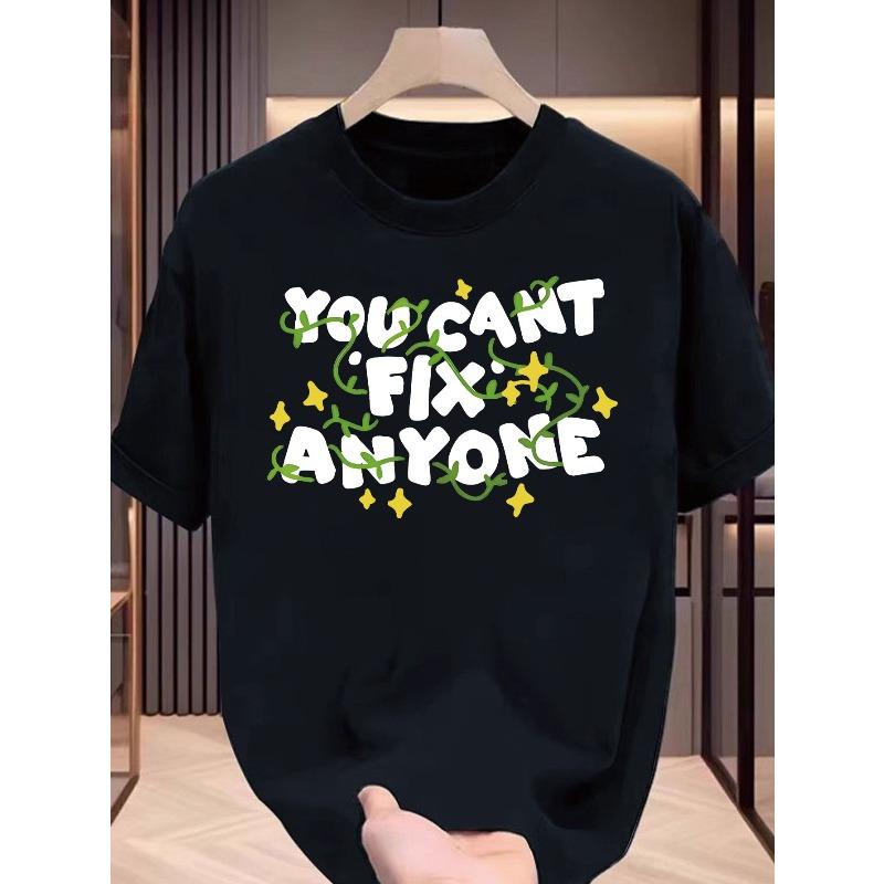 

European sizes Men s retro letter print short-sleeved T-shirt, with various and flexible design styles 4XL чорний