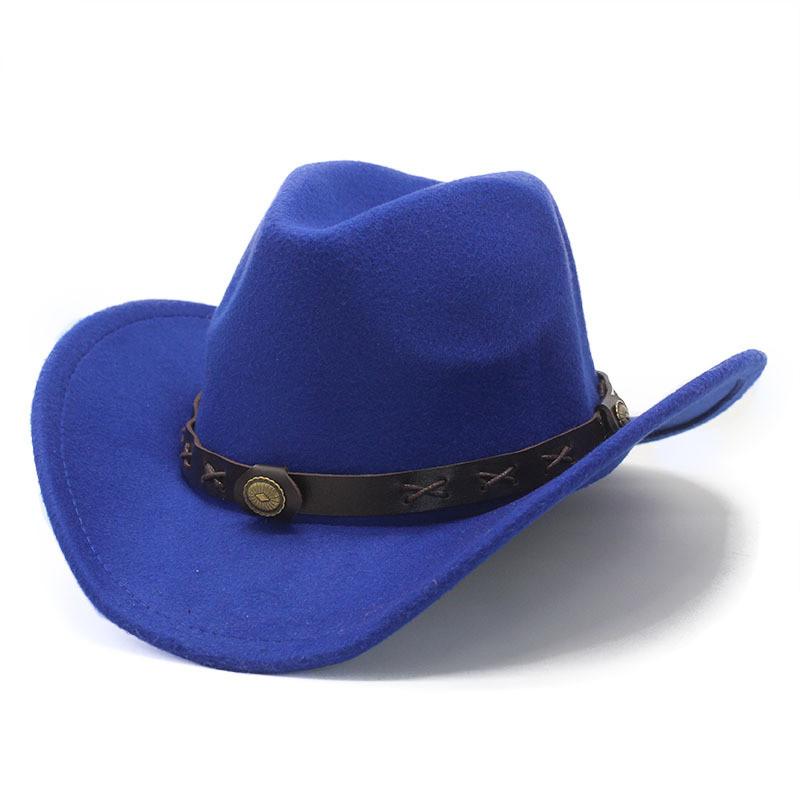 Western Cowboy Fedora Hat For Men And Women With Wool Felt Sun Protection