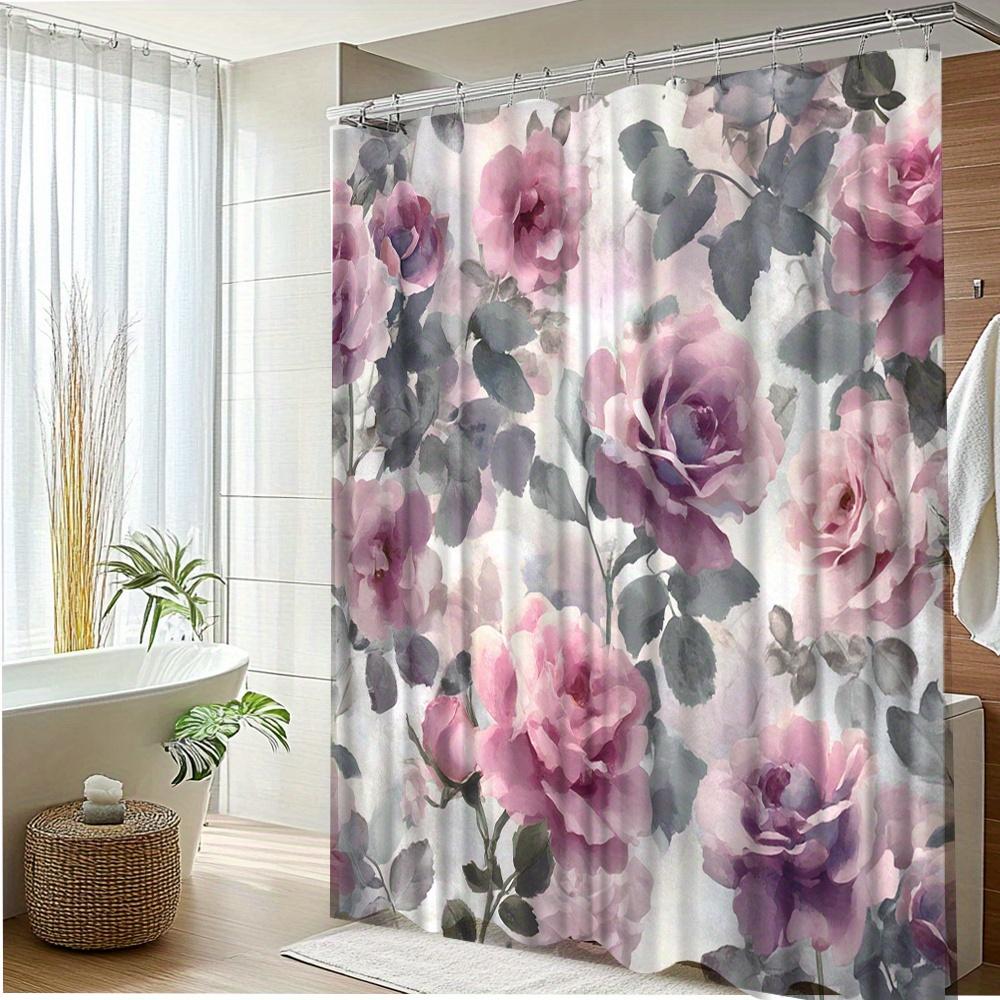 

1Pc Easter Shower Curtain With Playful Rabbit & Birds Design - Polyester Fabric Bathroom Decor, 70.8X70.8 Inches, 12 Hooks W60H190(CM)-1 Pcs