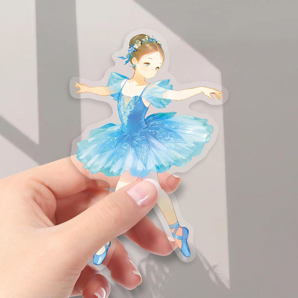 50Pcs/Set Sweet Ballet Girls Series 02 PET Clear Stickers Waterproof DIY Fashion Doodle Decals Stickers