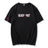 T-shirt de marque Ready or Not Impression Graphique de Jeu Chaud T-shirts Unisexe Streetwear Lâche Décontracté Été Col Rond T-shirts Hip Hop