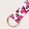 New European and American Casual Jeans In Spring and Summer D-button Printed Webbing Butterfly Belt