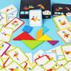 Wooden Tangram Puzzle Toys, Geometric Shape Toys, Parent Child Interactive Educational Toys, Holiday Gifts And Birthday Gifts.