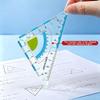 4pcs Soft Silicone Straight Ruler Non Slip Triangle Rulers Simple Stationery Ruler  School Office
