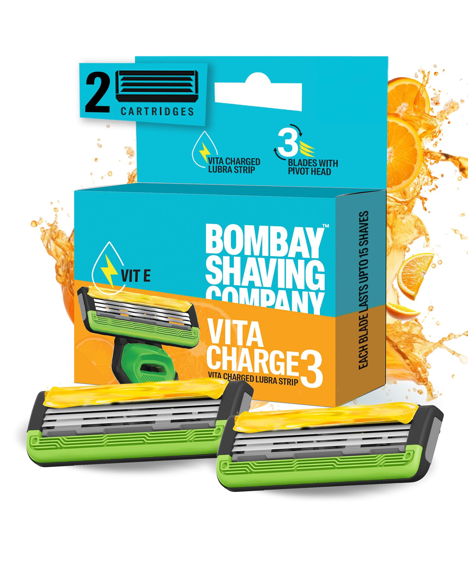 Лезвия для бритья Bombay Shaving Company Vita Charge 3 для мужчин