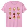 Assorted Watercolor Cupcakes Unisexs TShirt Cupcakes Baking Birthday Gift