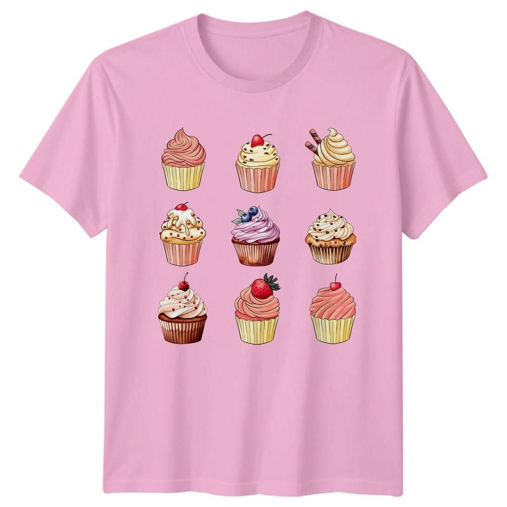 Assorted Watercolor Cupcakes Unisexs TShirt Cupcakes Baking Birthday Gift