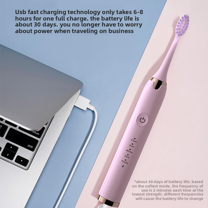 Brosse à Dents Électrique Adulte Smart Sonique Électrique Étanche Recharge USB